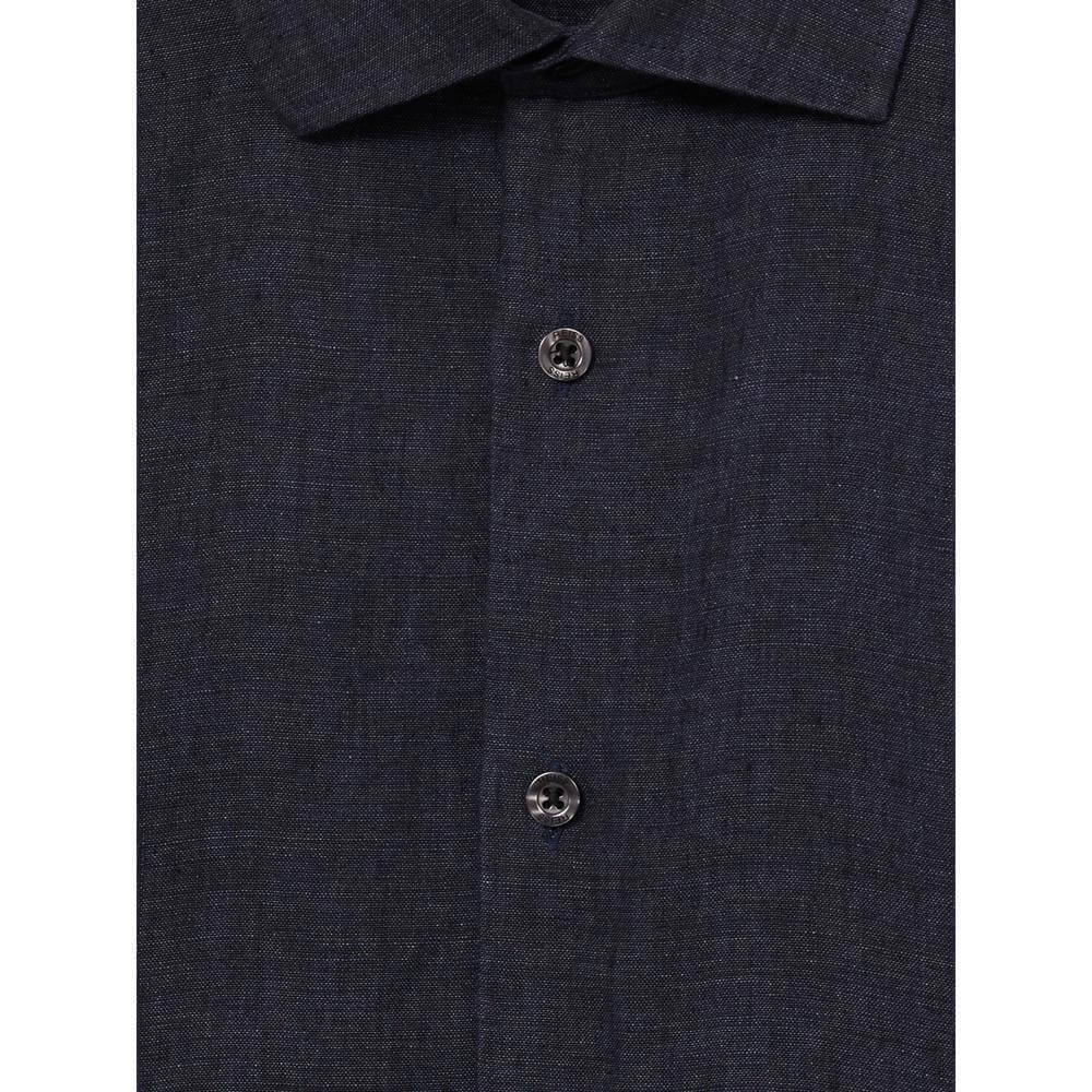 REISS Holiday Slim Fit Linen Button-Through Shirt